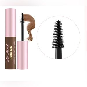 Too Faced medium‎ brown Brush-On Hair Fluffy Eyebrow Gel new